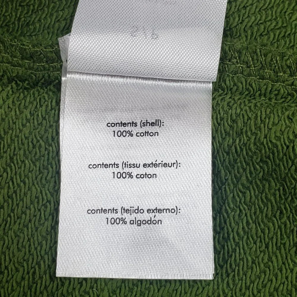 We Wore What Crewneck Sweatshirt Womens Small Colorblocked Hunter Green & Navy - Picture 13 of 16